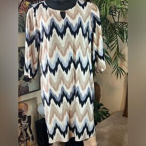 Zig zag midi dress